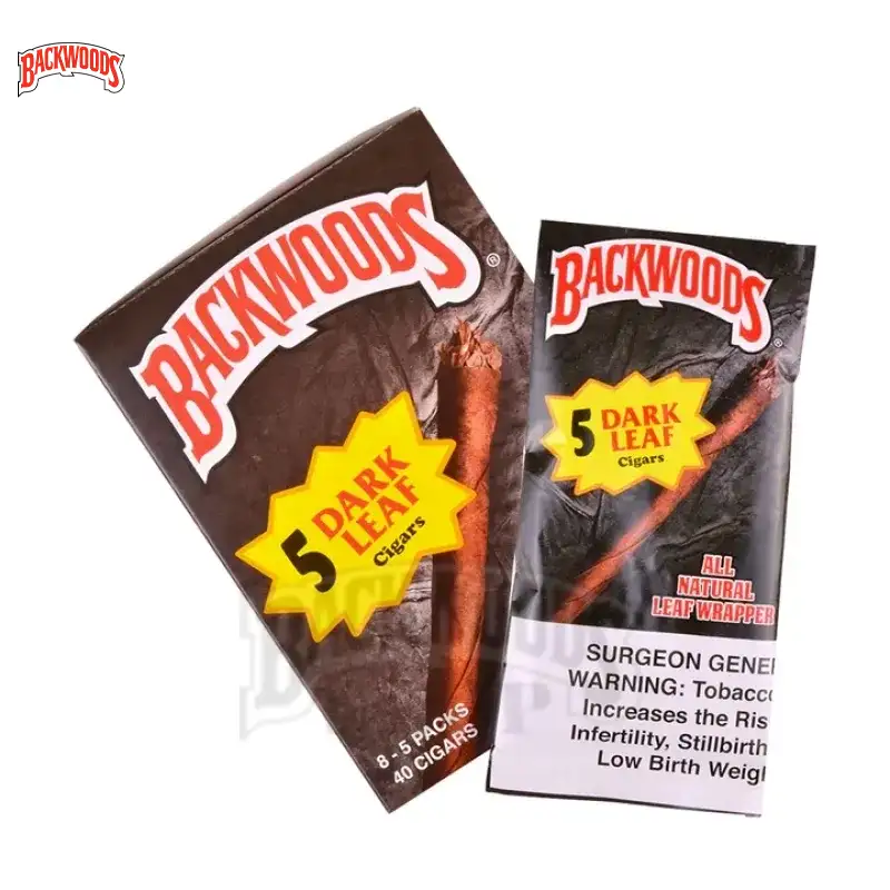 BACKWOODS DARK LEAF CIGARS 8 PACKS OF 5