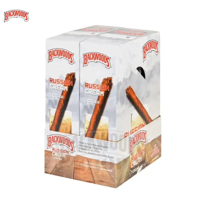 BACKWOODS SINGLES RUSSIAN CREAM CIGARS PACK OF 24