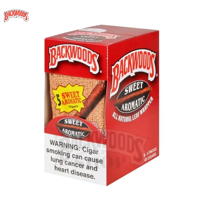 BACKWOODS SWEET AROMATIC NATURAL CIGARS 8 PACKS OF 5